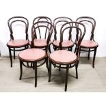 Six bentwood chairs.