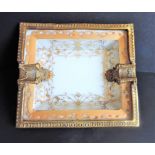 Antique French Ormolu Gilt & Glass Dish. A fine quality early 20th Century French Ormolou and hand