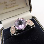 Designer Sterling Silver 3.3ct Amethyst Ring New with Gift Box. A fabulous designer ring in sterling