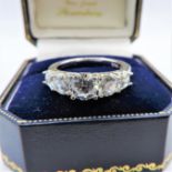 Sterling silver 4.1 ct Matara Diamond Ring New with Gift Box. A stunning sterling silver ring set