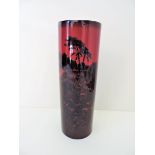 Vintage Royal Doulton Cylindrical Flambe Vase. A beautiful Royal Dountlon Flambe vase of cylindrical