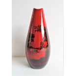 Vintage Royal Doulton Flambe Woodcut Vase 1613 c.1930s. A superb Royal Doulton vase Designed by