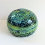 Large Vintage Mdina Glass Magnum Paperweight. A fine quality circa 1970's sea and sand series