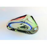 Vintage Murano Glass Tri-colour Three Section Bowl. A fine quality circa 1960's Murano glass tri-