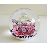 Selkirk Glass Paperweight Fire dance 1997 Signed and Dated. A fine quality Selkirk Glass Paperweight