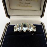 Gold on Sterling Silver 2ct Aquamarine Ring New with Gift Box. A beautiful gold on sterling silver