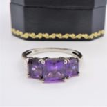 Sterling Silver 1.4ct Amethyst Ring New with Gift Pouch. A fine quality Amethyst ring in sterling