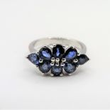 Sterling Silver 2.4ct Blue Sapphire Ring New with Gift Box. A beautiful ring in sterling silver