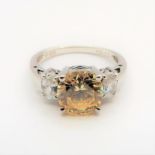 Sterling Silver 1.3ct Lemon Citrine Ring New with Gift Pouch. A beautiful sterling silver ring set