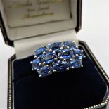 Sterling Silver 6ct Blue Sapphire Ring New with Gift Box. A fabulous ring in sterling silver set