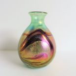 20th Century Isle of Wight Glass Vase. A beautiful Isle of Wight Studio glass vase iridescent as