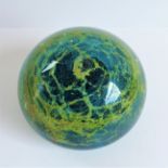 Vintage Mdina Art Glass Paperweight. A circa 1980's sea and sand series paperweight 7cm high and 8cm