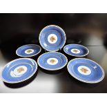 Set 6 Vintage Wedgwood Hand Painted and Gilded Plates. Circa 1930’s a set of 6 beautiful lunch/