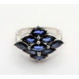 Sterling Silver 3ct Blue Sapphire Ring new With Gift Box. A fabulous ring in sterling silver set