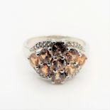 Sterling Silver 1.8 carat Citrine & Topaz Ring New with Gift Pouch. A lovely sterling silver ring