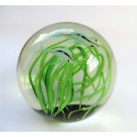 Art Glass Swimming Fish Paperweight. A lovely paperweight measuring 7x7cm and in excellent condition