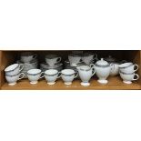 An extensive Wedgwood Amherst pattern tea set with side and salad plates (twelve settings).