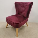 A very comfortable upholstered modern nursing chair.