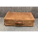 An early 20th century gentleman's fitted leather travelling case by Alexander Clark Co Ltd,