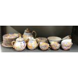 An extensive Japanese porcelain part tea set.