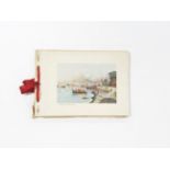 An early 20th century album of coloured lithographs of Naples, 24 x 16cm.