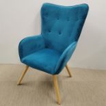 A Birlea, button backed upholstered armchair, H. 100cm.