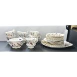 A Royal Albert Lorraine pattern part tea set.