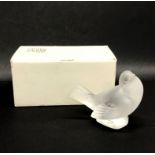 A boxed Lalique crystal bird, H. 9cm.