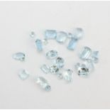 A quantity of unmounted aquamarine.