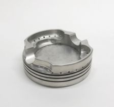 An aviation influence design aluminium ashtray, internal Dia. 15cm.