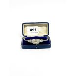 A superb ladies' 18ct white gold and diamond set Art Deco wristwatch.
