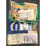 A large quantity of 1940's - 70's football programmes and memorabilia.