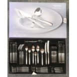 A boxed Arthur Price stainless steel cutlery set.
