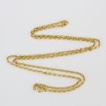 An 18ct yellow gold chain, L. 26cm, 20in.