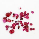 A quantity of unmounted rubies.