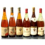 Three bottles of 1966 Rheinhessen wine, together with a 1963 Echezeaux and a further bottle of