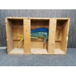 A pine cased model of a fish, 81 x 20 x 50cm.