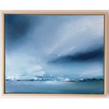 Bettie Heckford, "Himmelbla", oil on canvas, 40 x 50cm, c. 2021. "Himmelbla" means blue sky in