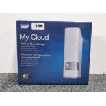 A WD 4TB My Cloud personal cloud storage hub (Serial no. WCC4E7YCPZ0F).