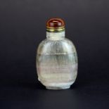 An unusual Chinese carved fluorite snuff bottle, H. 7.5cm. probably early 20th century. Jean Rich