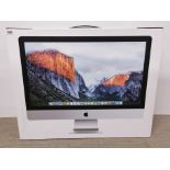 A boxed Apple iMac with Retina 5K display, screen size 27" (826-00754-A).