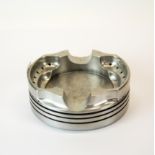 An aviation influence design aluminium ashtray, internal Dia. 15cm.