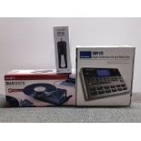 An Alesis SR18 High-Definition Drum Machine, together with a Cherub WTB-005 sustain pedal (Model: