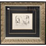 Pablo Picasso (1881 -1973 Spanish) Artist signed limited edition 12/50 dry point etching titled "