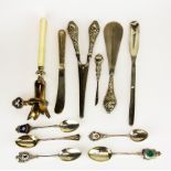 A group of hallmarked silver and other items.