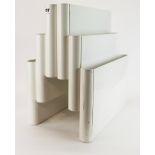 An Italian designer plastic magazine rack by Giotto Stoppino, H. 45cm.