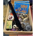 A box of mixed watches etc.