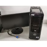 A Dell XPS430 desktop tower with a Viewsonic screen model no. VS12506.