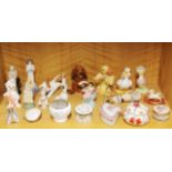 A group of porcelain collectors items, including Doulton and Royal Albert