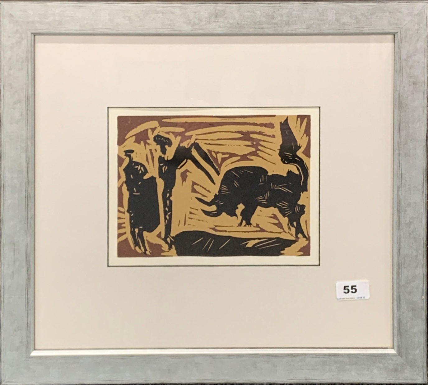 After Pablo Picasso: A framed 1962 limited edition lino cut printed on arches wove paper with